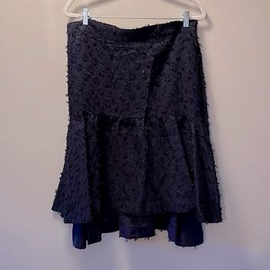 Maeve XLP Dark Navy Textured Pull On Skirt Lined. Super versatile! Like New!